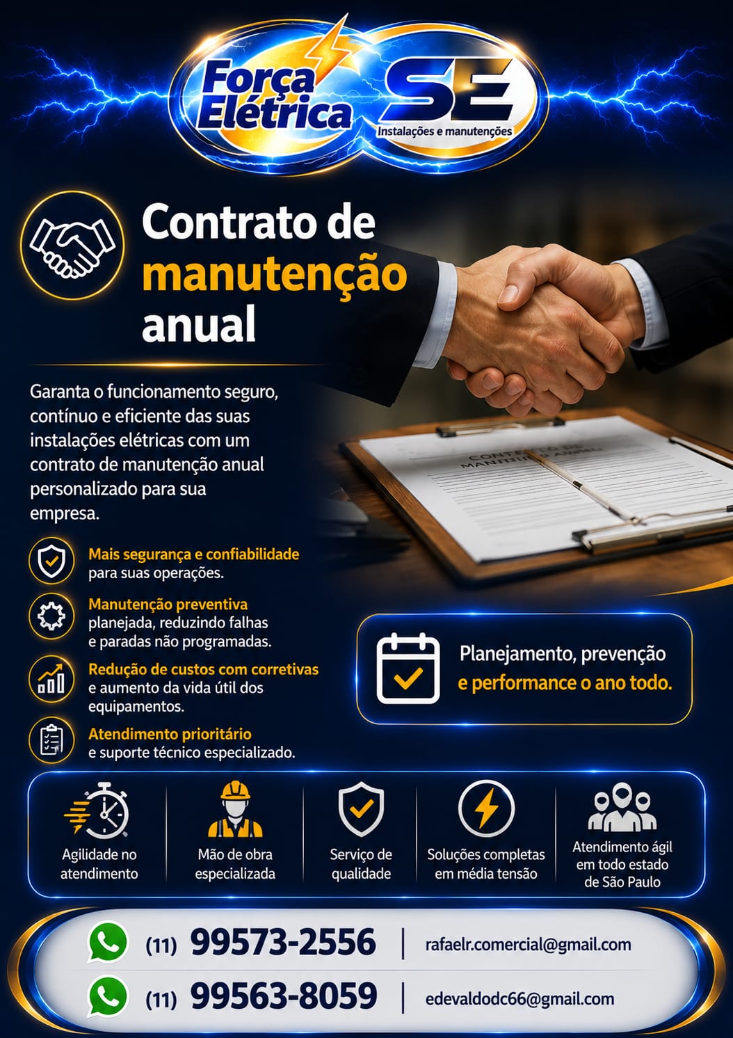 Força Elétrica — Contrato de manutenção anual