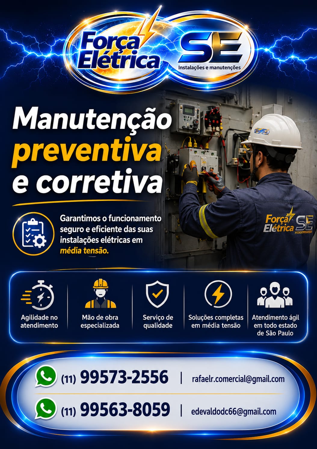 Força Elétrica — Manutenção preventiva e corretiva